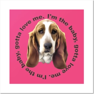 Adorable Basset Hound Dog Posters and Art